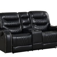 OVERSIZED 3PC Reclining Set - ( Sofa w/ Drop Down Table with Cupholders & Power Box - Loveseat with Storage Console - Chair with Glider)