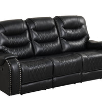 OVERSIZED 3PC Reclining Set - ( Sofa w/ Drop Down Table with Cupholders & Power Box - Loveseat with Storage Console - Chair with Glider)