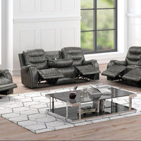 OVERSIZED 3PC Reclining Set - Sofa w/ Drop Down Table with Cupholders - Loveseat with Storage Console - Chair with Glider)