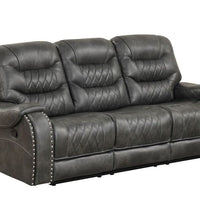 OVERSIZED 3PC Reclining Set - Sofa w/ Drop Down Table with Cupholders - Loveseat with Storage Console - Chair with Glider)