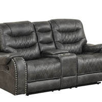 OVERSIZED 3PC Reclining Set - Sofa w/ Drop Down Table with Cupholders - Loveseat with Storage Console - Chair with Glider)