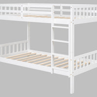 Twin/Twin Solid Wood Bunk Bed in Black/Gray/White