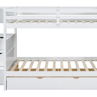 315 Staircase Storage Bunk Bed w/ Trundle – Full over Full & Solid Wood (PRE-ORDER)