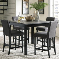 Supremo Counter Dining Room Set in Black
