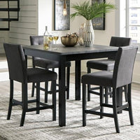 Supremo Counter Dining Room Set in Black