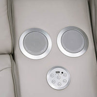 Dubai Sand/Black - 3PC Power Reclining Set-POWER RECLINING POWER HEADREST -HIDDEN STORAGE IN EACH ARM-LED LIGHTS, BLUETOOTH SPEAKER