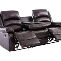 Dynamo2-Espresso 3PC Reclining Set, Sofa w/ drop down + 2 cupholders, Loveseat & Rocking Chair / PRE-ORDER