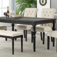 Farah 6-Piece Dining Room Set, Table + 4 Chair + Bench Set