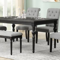Farah Gray 6-Piece Dining Room Set, Table + 4 Chair + Bench Set