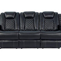 Galaxy Sand/Black - 3PC Power Reclining Set-POWER RECLINING POWER HEADREST -HIDDEN STORAGE IN EACH ARM-LED LIGHTS, BLUETOOTH SPEAKER