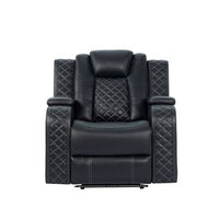 Galaxy Sand/Black - 3PC Power Reclining Set-POWER RECLINING POWER HEADREST -HIDDEN STORAGE IN EACH ARM-LED LIGHTS, BLUETOOTH SPEAKER