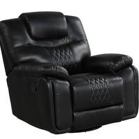 Galveston Black - 3PC OVERSIZED Reclining Set, Sofa with Drop Down Cupholders, Loveseat with Gliders and Console, Rocker and Swivel Recliner Chair