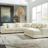 6-Piece U-Shaped Sectional Sofa – 2 Color Options