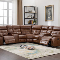 Jacob Black, Brown, Gray, Saddle, Stone Oversized Recliner Sectional