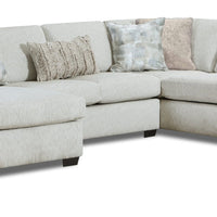 Maisie Cashmere/Charcoal/Hickory Right Arm Facing Double Chaise Sectional in Fabric/ PRE-ORDER