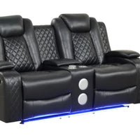 3PC Black Manual Reclining Set, Bluetooth Speakers on Loveseat, Sofa Drop Down w/ 2 Charging Pads, **SALE**