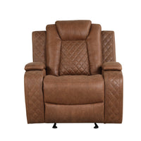 3PC Saddle Reclining Living Room Set- BLUETOOTH SPEAKERS/LED, Manual Reclining, Sofa Drop Down w/ 2 Charging Pads, Reading Lights