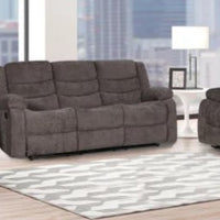 OLIVER BROWN RECLINING SET - 3 PC. - SOFA, LOVESEAT w/Storage Console with Stainless Steel Cupholders & RECLINER / PRE-ORDER