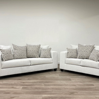 Modern Sofa & Loveseat Set – Premium Fabric, Sturdy Frame