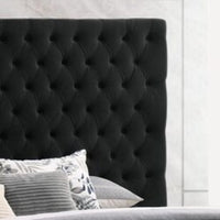 Modern upholstered, Paris Velvet Storage Platform Bed, Queen/King, Grey