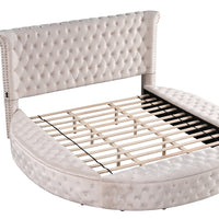 Penthouse2 Black with USB, Round-Shaped Storage Platform Bed, King
