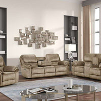 Perry Brown Fabric OVERSIZED Reclining Loveseat with Console, LOVESEAT ONLY!