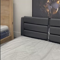 Vegas Black Platform Bed, Queen