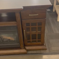 Tresanti Bennson TV Console with Classicflame Coolglow 2-In-1 Electric Fireplace and Fan