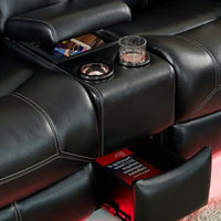 Starship 3PCS Reclining Set, Black, Leather Gel **NEW ARRIVAL**