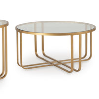 T398-13 Gold Occasional Table Set