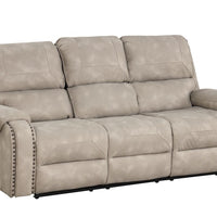 Titan OVERSIZED 3pc Reclining Set, Sofa Drop Down Table W/Power Outlet/USB Ports, Loveseat with Gliders and Storage Console & Rocker Swivel Recliner Chair / PRE-ORDER