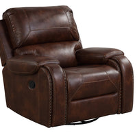 Titan OVERSIZED 3pc Reclining Set, Sofa Drop Down Table W/Power Outlet/USB Ports, Loveseat with Gliders and Storage Console & Rocker Swivel Recliner Chair / PRE-ORDER