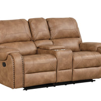 Titan OVERSIZED 3pc Reclining Set, Sofa Drop Down Table W/Power Outlet/USB Ports, Loveseat with Gliders and Storage Console & Rocker Swivel Recliner Chair / PRE-ORDER