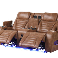 TOKYO 3PC Brown Power Reclining, Power headrest Set, Brown Bluetooth Speaker In Loveseat ** NEW ARRIVAL **