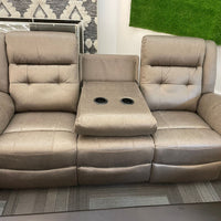 Toris 3-Piece Manual Reclining Living Room Set, Taupe (Brownish Grey)