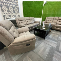Toris 3-Piece Manual Reclining Living Room Set, Taupe (Brownish Grey)