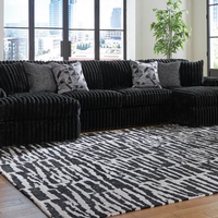 3-Piece Sofa Chaise Sectional with Ottoman – 150'' Wide, Contemporary Comfort