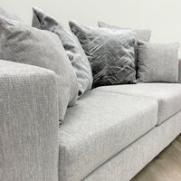 Dove L-Shaped Sectional w/Left Arm Chaise, Thick Gray Fabric