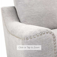 Boardwalk Fabric L-Shaped Sectional, Foam seat cushions-Solid wood legs-Nail head trim-Sinuous spring suspension