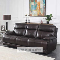 Ridgewin Power Reclining Sofa, Top Grain Leather, 2 Power Head Rests, 2 USB Ports ** SALE **