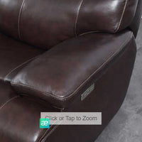 Ridgewin Power Reclining Sofa, Top Grain Leather, 2 Power Head Rests, 2 USB Ports ** SALE **