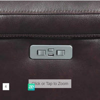 Ridgewin Power Reclining Sofa, Top Grain Leather, 2 Power Head Rests, 2 USB Ports ** SALE **