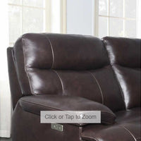 Ridgewin Power Reclining Sofa, Top Grain Leather, 2 Power Head Rests, 2 USB Ports ** SALE **