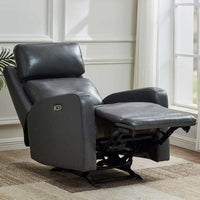 Arnie Leather Power Glider Recliner, Smooth-operating power reclining & Engineered hardwood frame