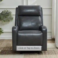 Arnie Leather Power Glider Recliner, Smooth-operating power reclining & Engineered hardwood frame