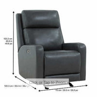 Arnie Leather Power Glider Recliner, Smooth-operating power reclining & Engineered hardwood frame