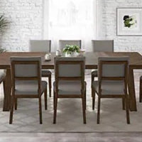 Galena Upholstered 9-Piece Dining Set, Dining Table and 8 Chairs