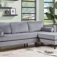 Velvet Roxy Grey Sectional
