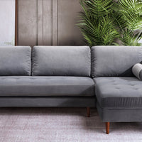 Velvet Roxy Grey Sectional
