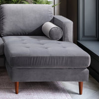 Velvet Roxy Grey Sectional